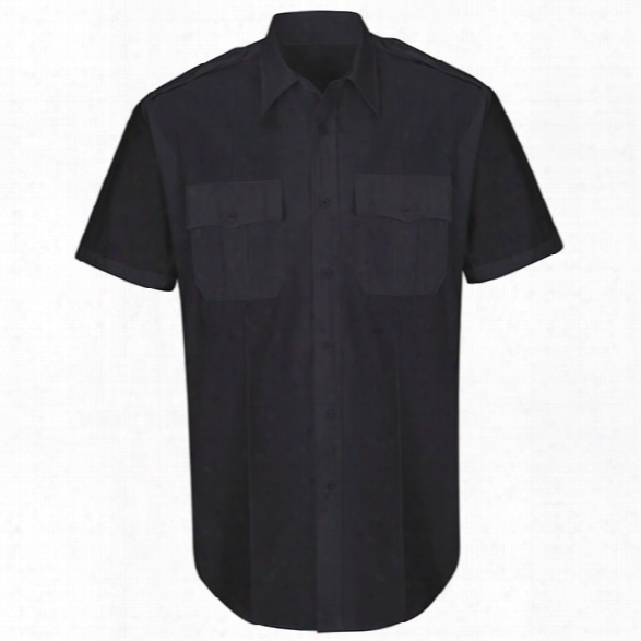 Horace Small New Dimension Plus Short Sleeve Shirt, Dark Navy, 14.5 - Blue - Male - Included