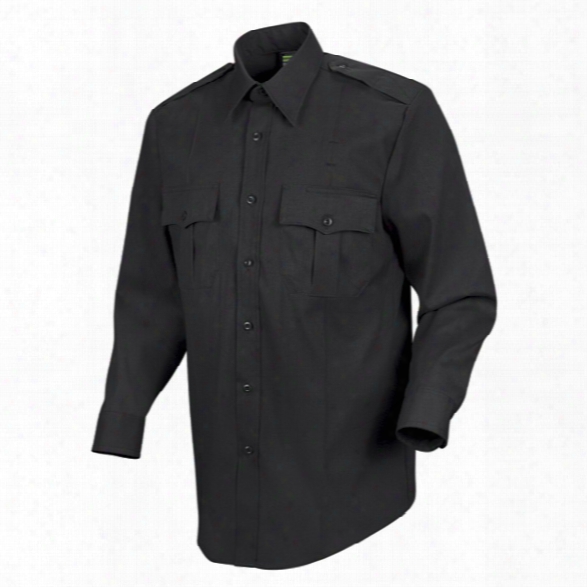 Horace Small Sentry Ls Zipper Shirt, Black, 14.5 Collar, 32 Sleeve Length - Black - Male - Included