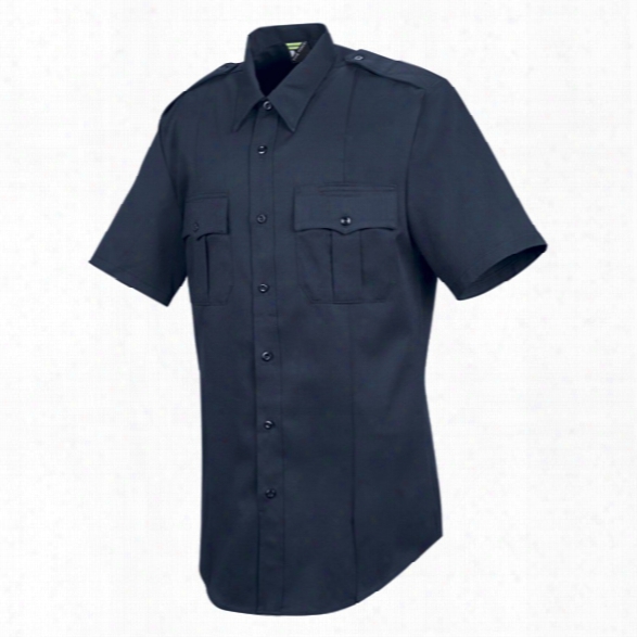 Horace Small Sentry Ss Button Front Shirt, Dark Navy, 14.5 Collar - Blue - Female - Included