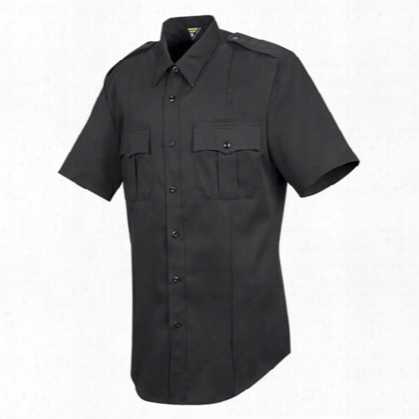 Horace Small Sentry Ss Zipper Shirt, Black, 14.5 Collar - Black - Male - Included