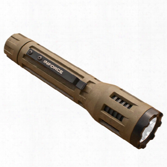 Inforce 9vx Flashlight, 500 Lumens, White Led, High/low/strobe, Flat Dark Earth - Black - Male - Included