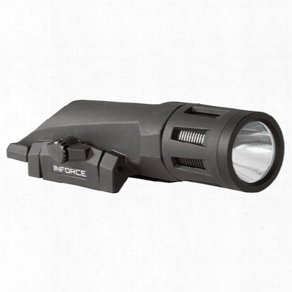Inforce Weapon Mounted Light, 400 Lumens, White Led; High/low/strobe, Black - White - Male - Included