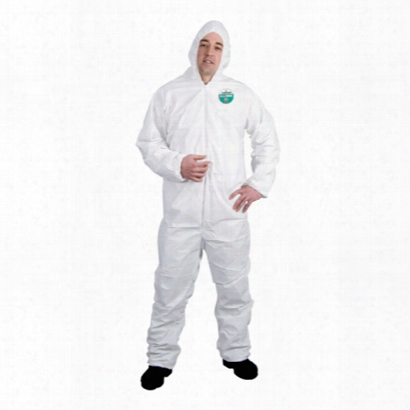 Lakeland Micromax Ns Coveralls, Microporous Film With No Nylon Scrim W/hood & Elastic Ankle/wrist, 2x-large - Male - Included