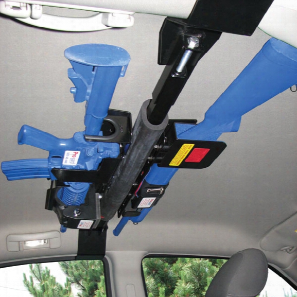 Pro-gard Dual Weapon Rack, Pro Clamp Horizontal Roof Mount, Only For Use In Cars Without Side Curtain Airbags - Unisex - Excluded