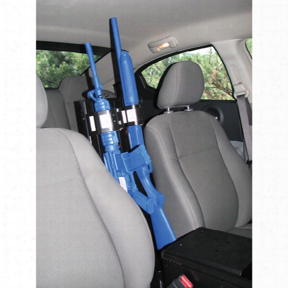 Pro-gard Single Weapon Rack, Self Supporting Vertical Mount On Floor Board (between Bucket Seats) - Clear - Male - Excluded