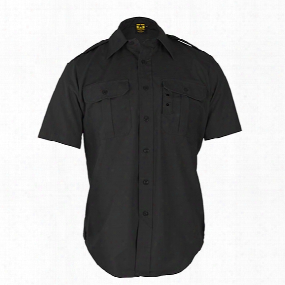 Propper Battle Rip Tactical Ss Dress Shirt, Black, 2xl - Black - Male - Included