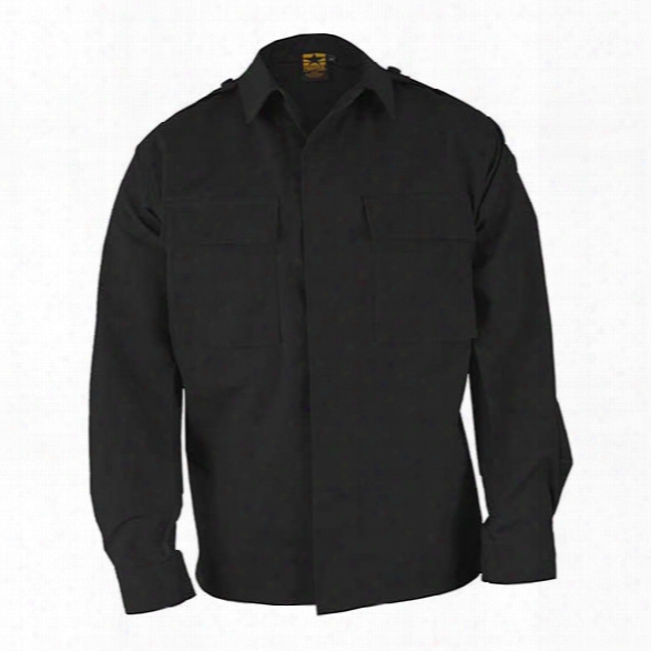 Propper Bdu P/c R/s L/s Shirt, Black, 2x Long - Black - Male - Included