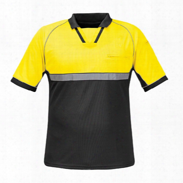 Propper Bike Patrol Polo, Hi-vis Yellow, 2x-large - Black - Male - Included