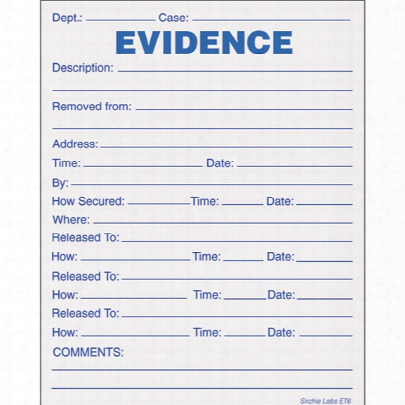 Sirchie Combo Evidence/chain Of Possession Labels, 4 In. X 5 In., 100 Per Pack - Unisex - Included