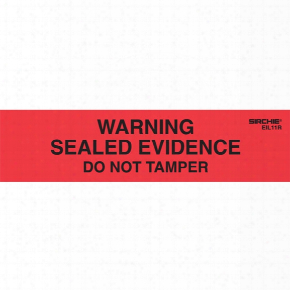 Sirchie Warning/sealed Evidence Labels, 1 In. X 4 In., 250 Per Roll - Black - Unisex - Included