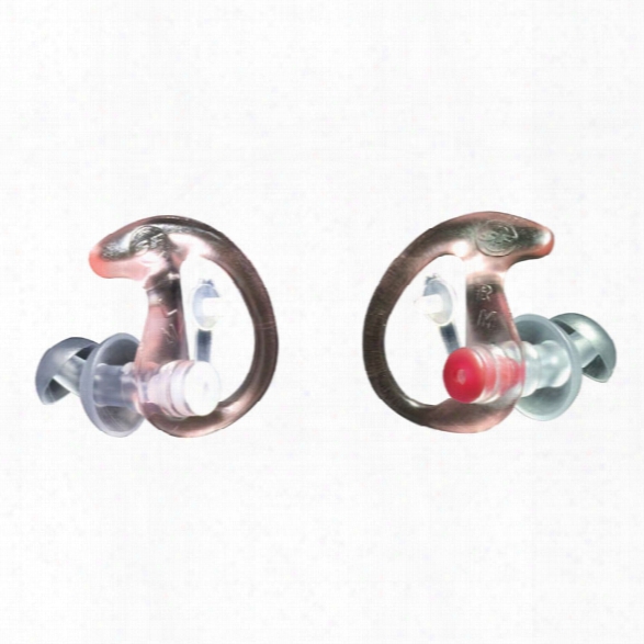 Surefire (1/pr) Sonic Defender Double Flanged Earplugs, Medium, Black - Clear - Male - Included