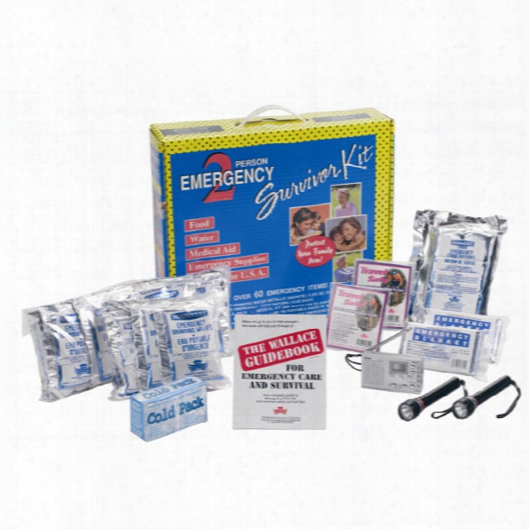 Survivor Industries 2-person Emergency Survival Kit W/ Wallace Survival Guide Book - Male - Included