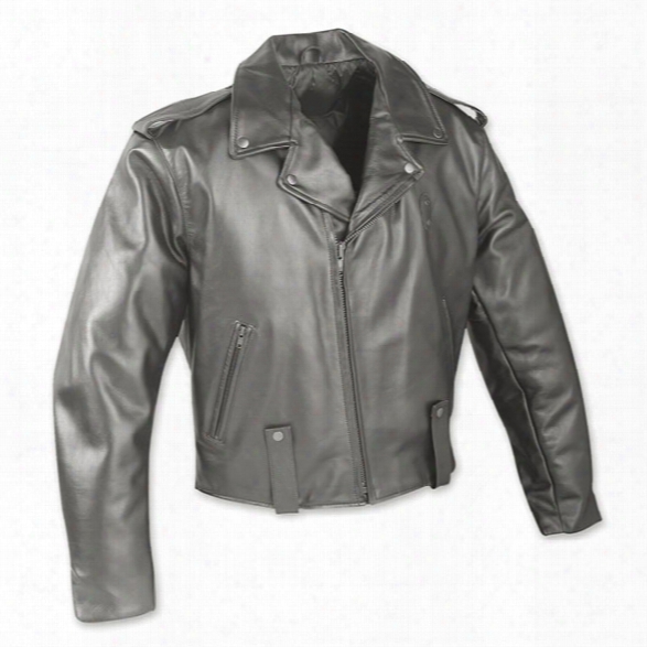 Taylors Leatherwear New Orleans Leather Jacket W/ Permanent Liner, Black, Xx-large, Long - Black - Male - Included