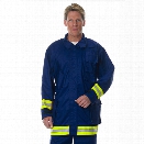 Lakeland Extrication Coat, 9oz 100% FR Cotton With L/S/L Refelctive Trim, Royal Blue, 2X-Large - Royal - male - Included