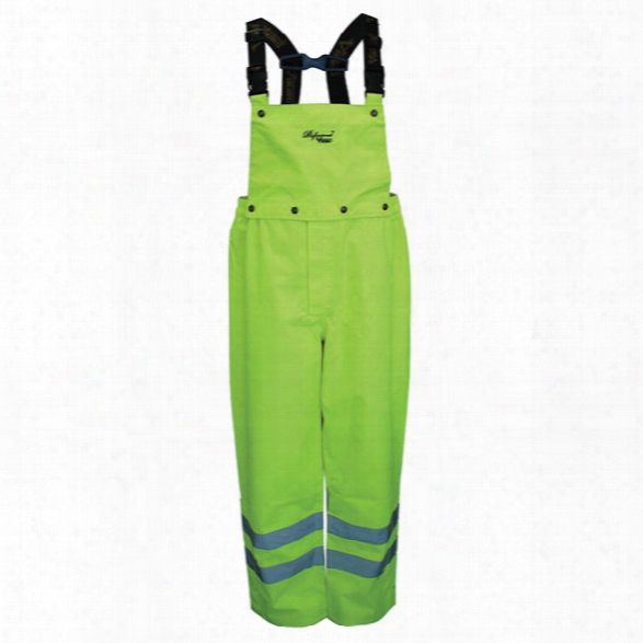 Viking Journeyman Trilobal Safety Bib Pants, Fluorescent Green, 2x-large - Green - Male - Included