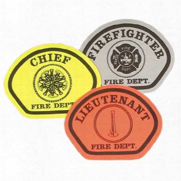 Visual Image Systems Reflective Fire Helmet Front Decal, Lime, Single, Asst Chief - Orange - Unisex - Included