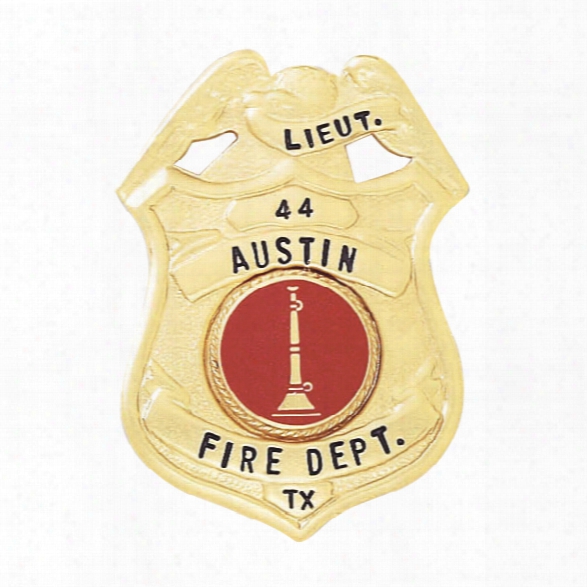 Blackinton Custom Mini Badge, 1-1/2x1-1/16, Gold - Gold - Male - Included