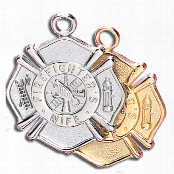 Blackinton Firefighter's Wife Charm (no Chain), Sterling Silver - Silver - Unisex - Included