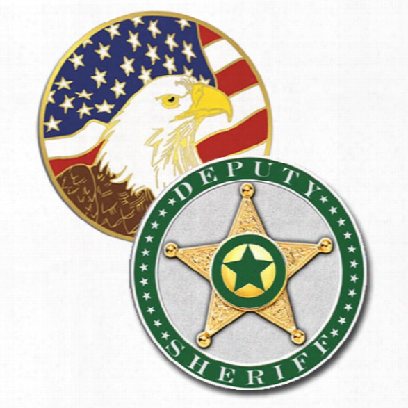 Blackinton Sheriff Challenge Coin, Green - Silver - Male - Included