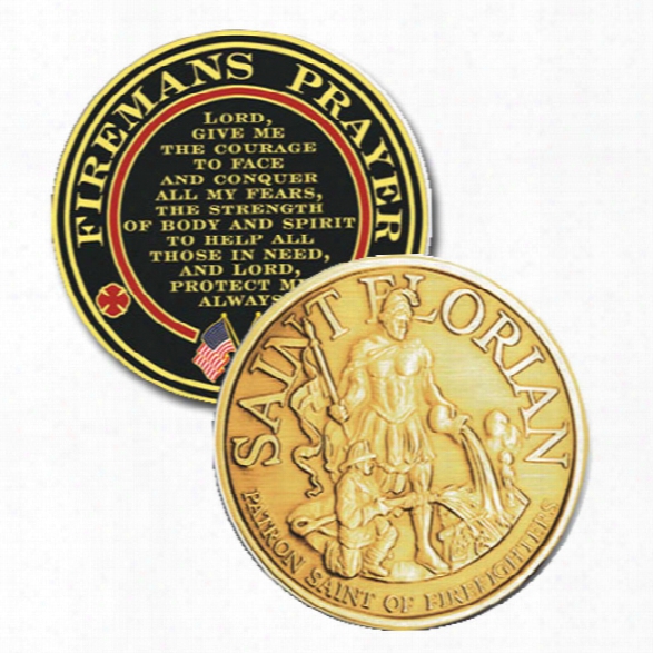 Blackinton St. Florian Challenge Coin - Gold - Male - Included