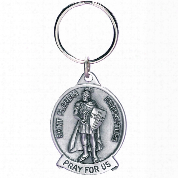 Blackinton St. Florian Key Chain - Pewter - Unisex - Included