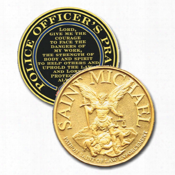 Blackinton St. Michael Challenge Coin - Gold - Male - Included