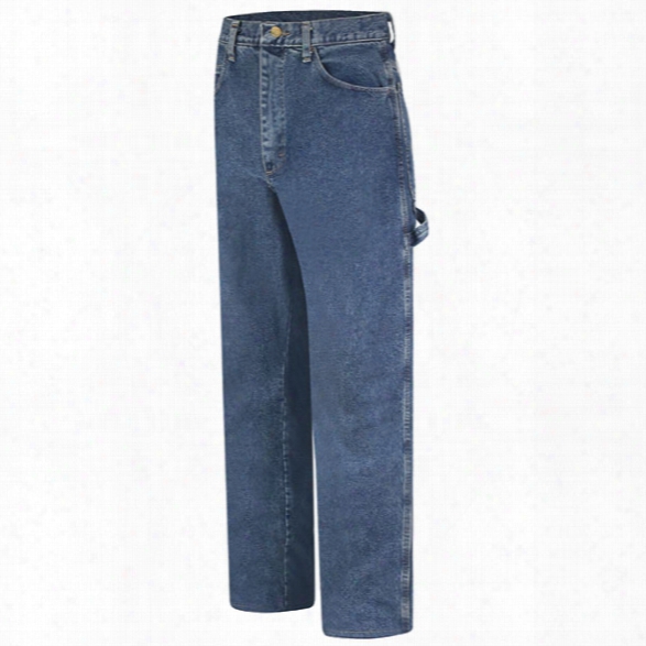 Bulwark Pre-washed Denim Dungaree Excel Fr Jean, Stonewash, 30 X 37 Unhemmed - Denim - Male - Included