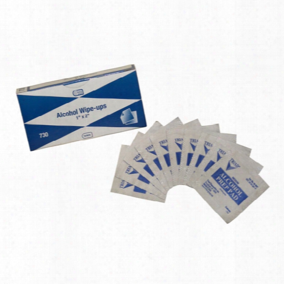 Certified Safety Alcohol Wipe-ups - 1" X 2" - 10/unit - Unisex - Included