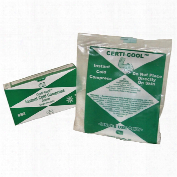 Certified Safety Certi-cool Instant Cold Pack - Junior 5 X 7 - 1/unit - Tan - Male - Included