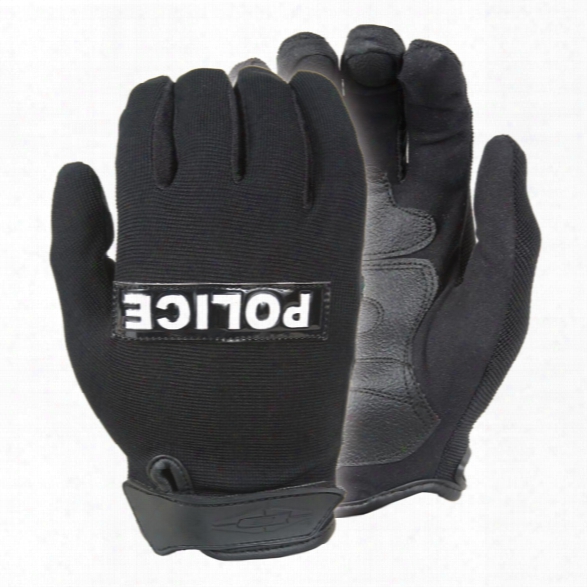 Damascus Mx10 Nexstar I Duty Gloves, W/ "police" Reflective Identification Plate, Black, Large - Black - Unisex - Included