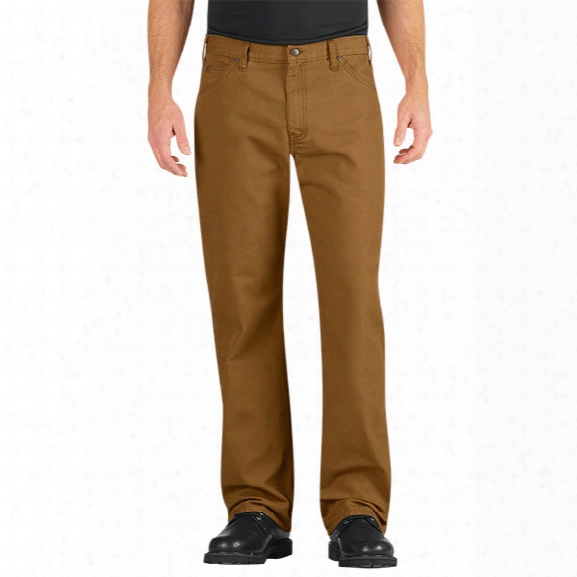 Dickies Industrial Carpenter Duck Jean, Rinsed Brown Duck, 30 Waist 30 Inseam - Brown - Male - Included