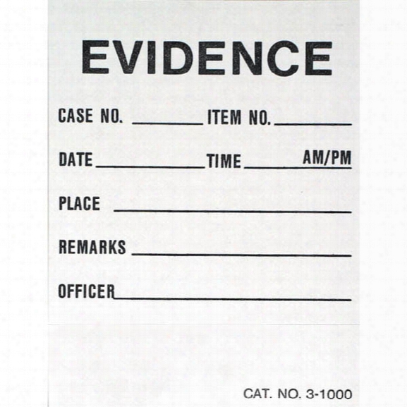 Forensics Source (100/pk) Chain Of Possession Labels - Black - Male - Included