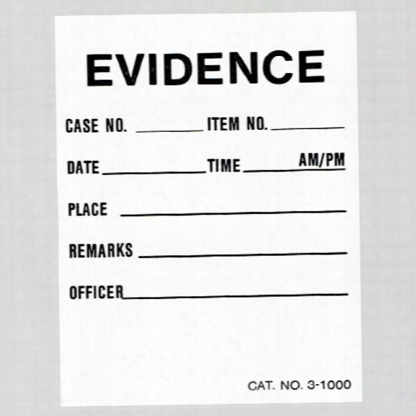 Forensics Source (100/pk) Evidence Labels, 2" X 2&quuot; - Unisex - Included