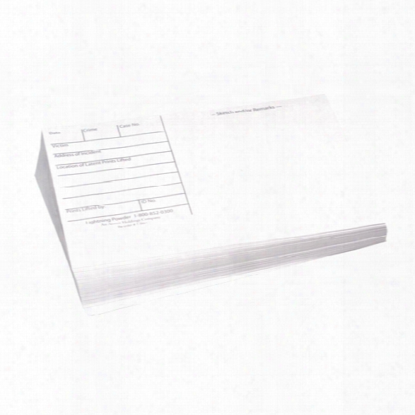 Forensics Source (100/pk) Glossy Backing Cards, White, 3" X 5&qut; - White - Unisex - Included