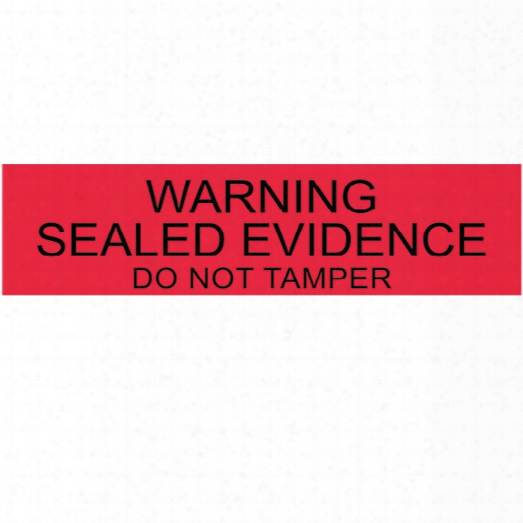 Forensics Source (250/roll) "sealed Evidence" Labels, Red/black, 1" X 4" - Red - Unisex - Included