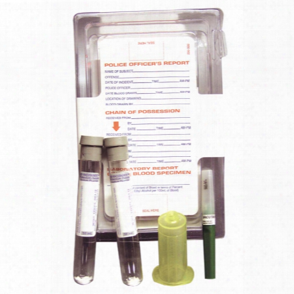 Forensics Source (25/carton) Blood Alcohol Kit 4995 W/ Eclipse Safety Needles - Unisex - Included