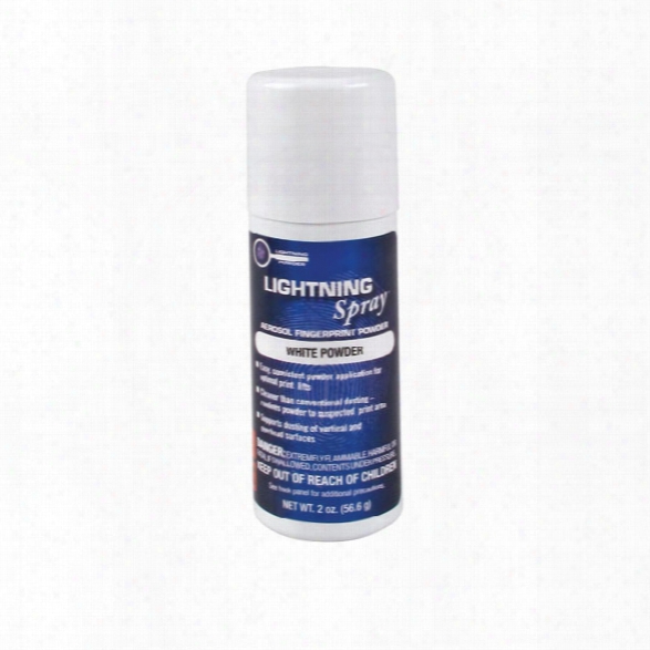 Forensics Source Lightning Spray Aerosol Fingerprint Powder, White, 2oz - Black - Unisex - Included