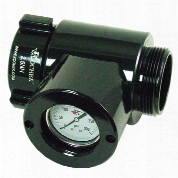 Kochek 2-1/2" Inch Line Gauge, 0-300 Psi - Male - Included