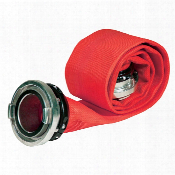 Kochek Large-diameter Fire Hose, 4" X 50-ft., Red - Yellow - Male - Included