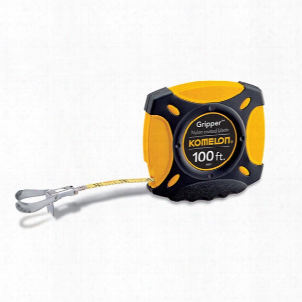 Komelon 100' X 3/8" Gripper Closed Case Steel Tape Measure - Unisex - Included