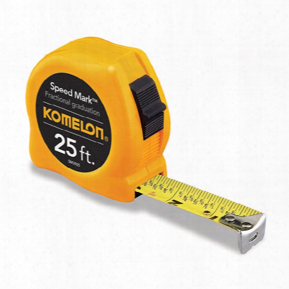 Komelon 16' X 3/4" Speed-mark Steel Power Tape, Yellow - Yellow - Male - Included