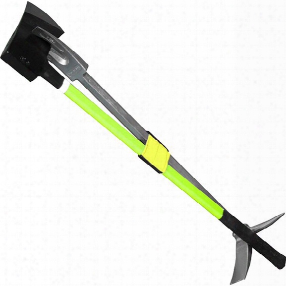Leatherhead Tools Iron Set 30" Halligan, 6lb Flat Axe, Hiviz Lime - Carbon - Unisex - Included