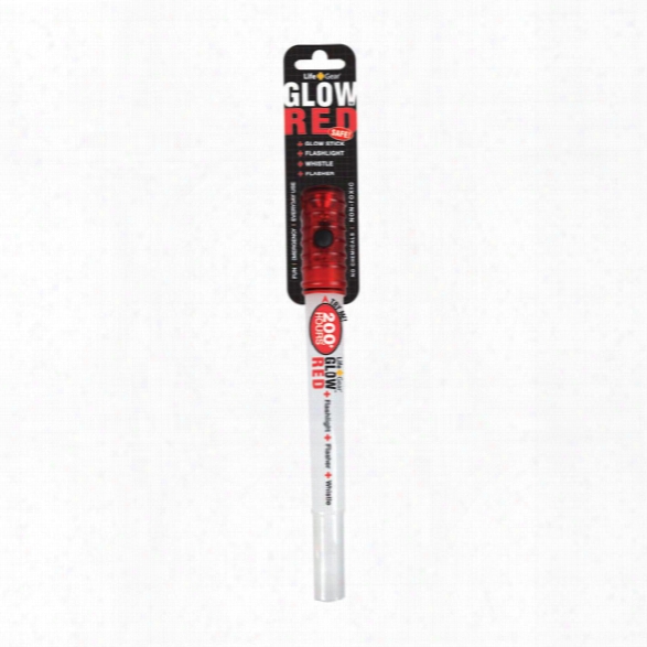 Life Gear Led Red Glow Stick, Non-toxic, Reusable - White - Male - Included