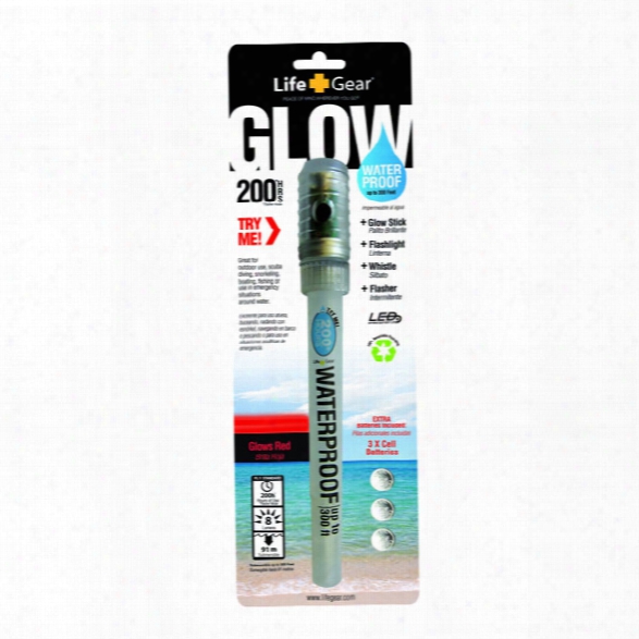 Life Gear Led Red Waterproof Reusable Glow Stick - Blue - Male - Included