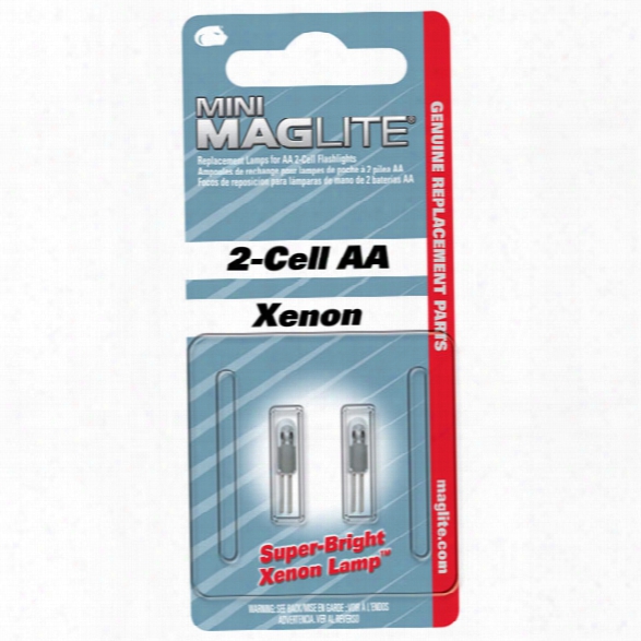 Mag-lite (2/pk) Replacement Lamp For Mini Maglite 2-cell Aa/aaa Flashlight - Male - Included