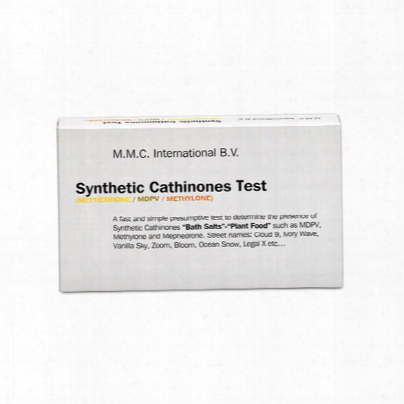 Mmc America Synthetic Drug Test Kit, Methylone, Mdpv, Mephedrone, "bath Salts", Box/10 - Male - Included