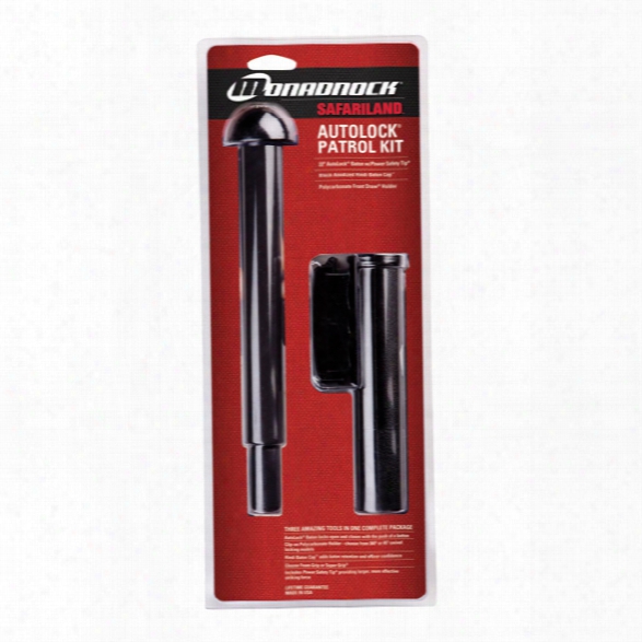 Monadnock Autolock Patrol Kit 22" Baton W/ Power Safety Tip And Hindi Baton Cap, 360 W/ Foam Grip, Plain Black Holder - Black - Unisex - Included