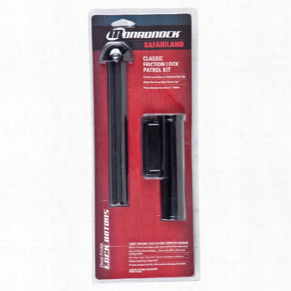 Monadnock Classic Friction Lock Patrol Kit 21" Baton W/ Hindi Cap, 360 W/ Foam Grip, Plain Black Holder - Black - Unisex - Included