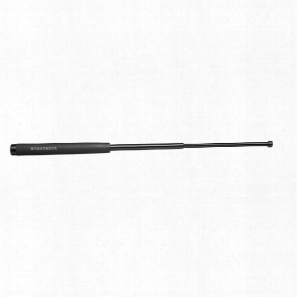 Monadnock Detective Series Friction Lock Baton 16" W/ Standard Tip, Black Chrome, Foam Grip - Black - Male - Included