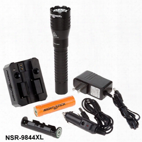 Nightstick Tactical Dual-light&trade; Flashlight - Rechargeable W/ Ac/dc Power Supply & Charger - White - Male - Included